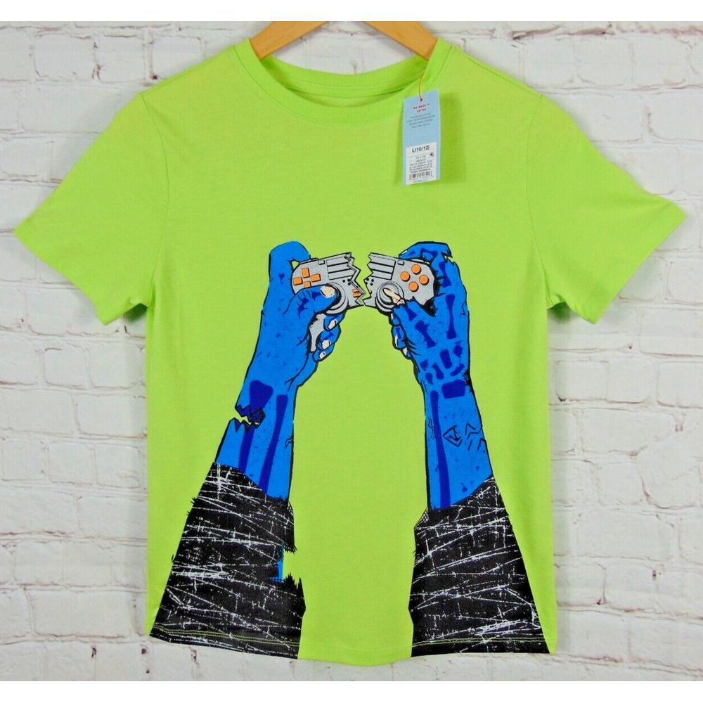 Cat & Jack Lime Green T-Shirt Kids Size Large‎ (10-12) NWT